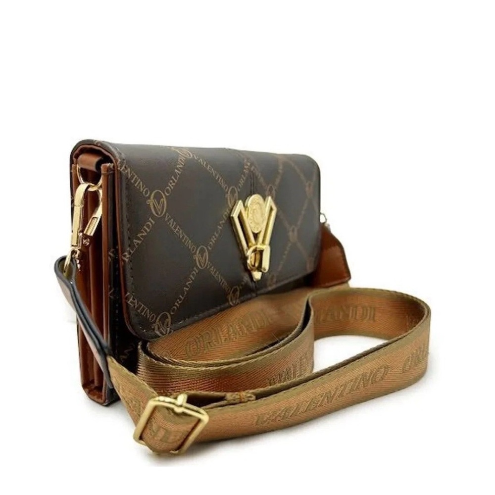 Valentino Brown and Gold Women's Bag